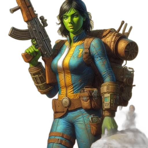 weapon, staff, jacket, concept art, 3d render, fantasy art, comic book art, outer space transparent PNG cut-out