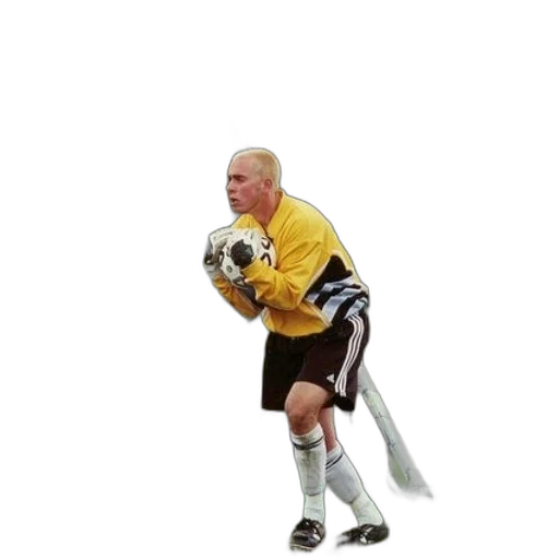 animal, photorealistic, soccer, goalie, yellow, shirt, black, shorts transparent PNG cut-out