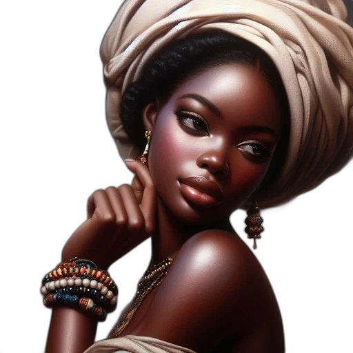 jewelry, crown, dress, photorealistic, fantasy art, oil painting, concept art, earth tones transparent PNG cut-out