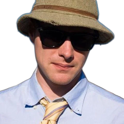 hat, staff, jacket, face, man, wearing, sunglasses, striped transparent PNG cut-out