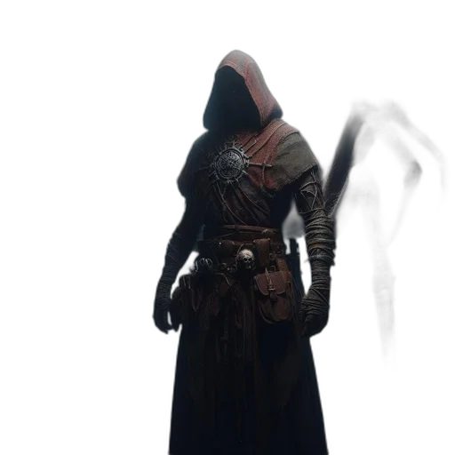 sword, staff, mask, weapon, concept art, 3d render, fantasy art, cyberpunk transparent PNG cut-out