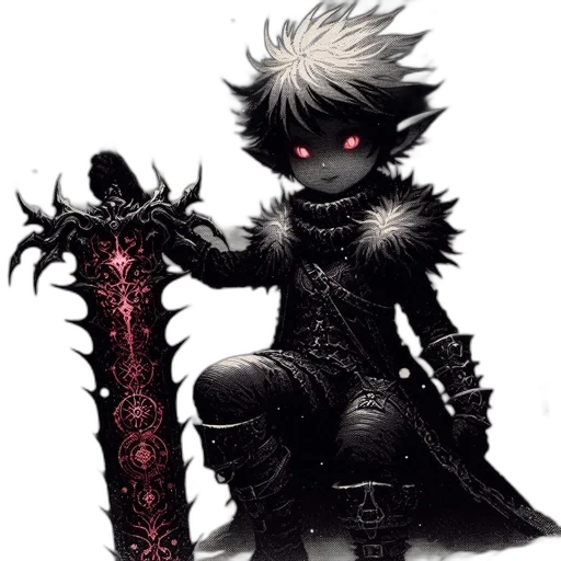 sword, weapon, staff, dragon, concept art, fantasy art, pixel art, comic book art transparent PNG cut-out