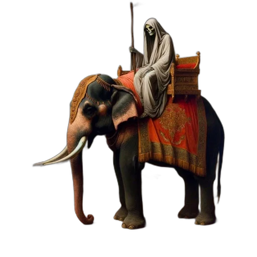 animal, staff, concept art, fantasy art, 3d render, photorealistic, hooded, figure transparent PNG cut-out