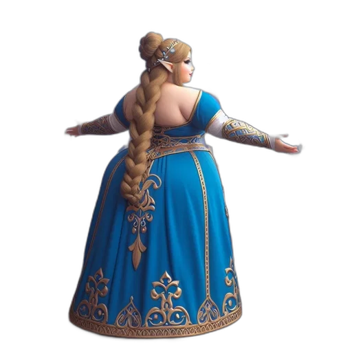 dress, staff, crown, jewelry, 3d render, concept art, fantasy art, woman transparent PNG cut-out
