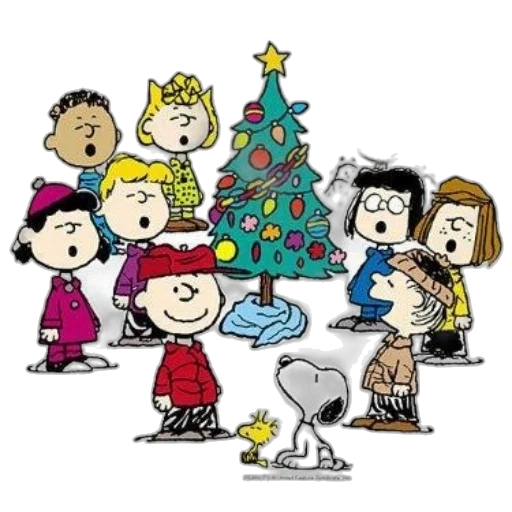 cartoon, snow, group, characters, including, charlie, brown, snoopy transparent PNG cut-out