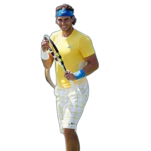 staff, 3d render, neon, tennis, player, yellow, shirt, white transparent PNG cut-out