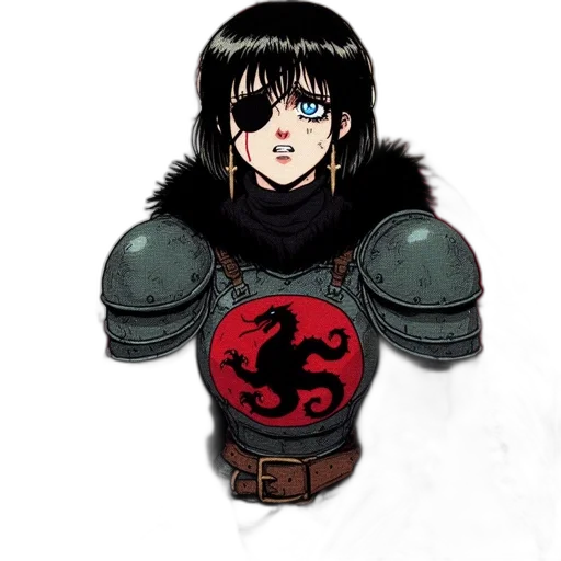 dragon, sword, mask, weapon, fantasy art, concept art, comic book art, anime transparent PNG cut-out