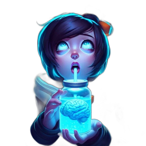 bottle, robot, staff, face, concept art, pixel art, fantasy art, cyberpunk transparent PNG cut-out