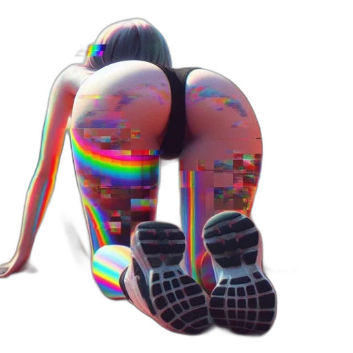 robot, shoes, mask, creature, 3d render, cyberpunk, vaporwave, concept art transparent PNG cut-out