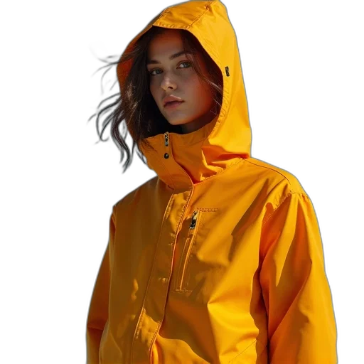 jacket, umbrella, photorealistic, 3d render transparent PNG cut-out
