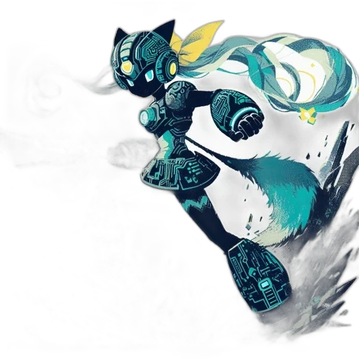 robot, dragon, weapon, creature, concept art, fantasy art, watercolor, pixel art transparent PNG cut-out