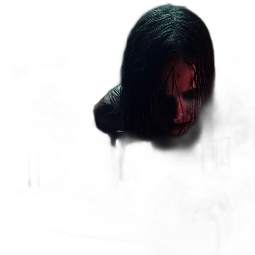 mask, hair, face, creature, concept art, comic book art, photorealistic, pixel art transparent PNG cut-out