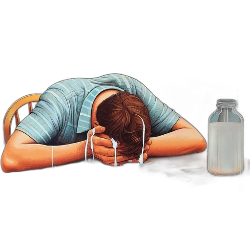 bottle, photorealistic, concept art, oil painting, watercolor, poster, spoiled, milk transparent PNG cut-out