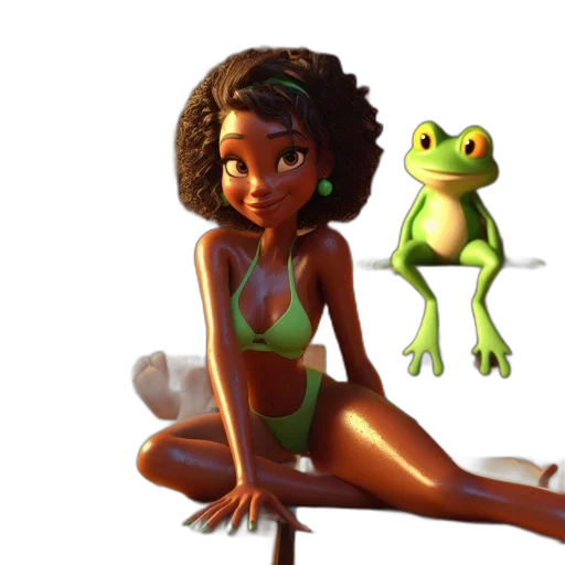 concept art, 3d render, cartoon, photorealistic, underwater, beach, green, animated transparent PNG cut-out
