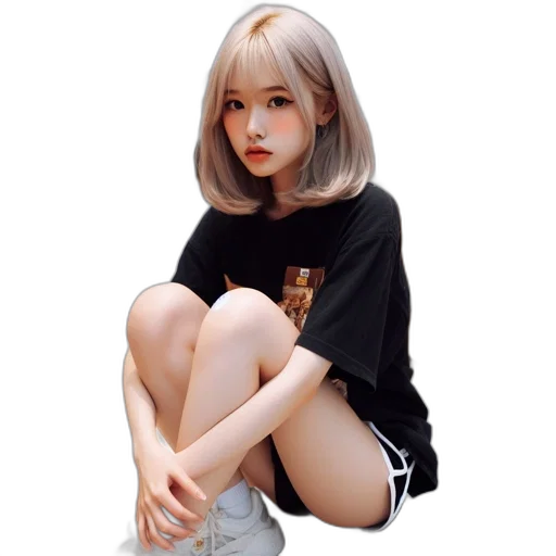 hair, face, dress, creature, photorealistic, anime, pixel art, oil painting transparent PNG cut-out