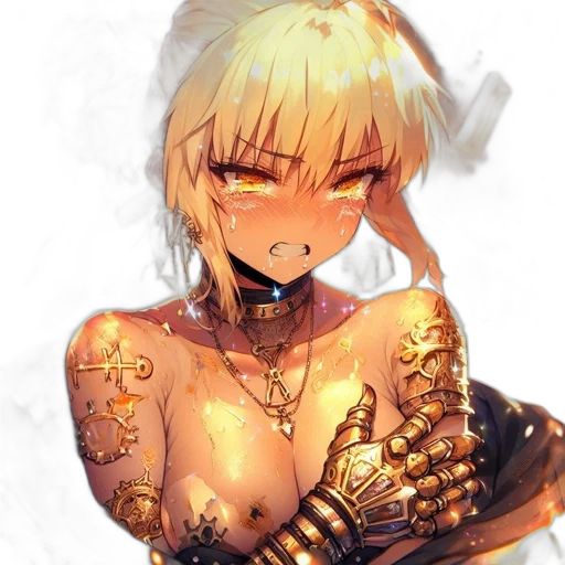 robot, jewelry, dragon, dress, fantasy art, anime, cyberpunk, pixel art transparent PNG cut-out