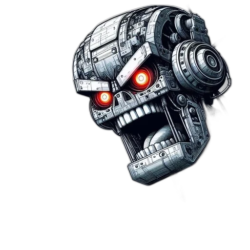 robot, face, mask, concept art, comic book art, cyberpunk, 3d render, detailed transparent PNG cut-out