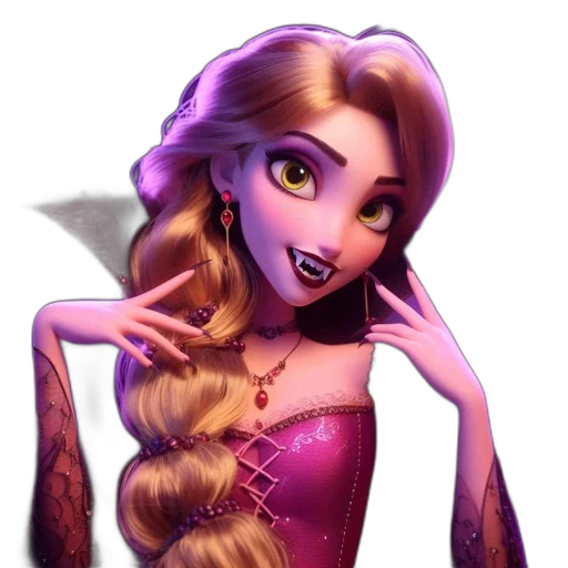 face, staff, hair, jewelry, fantasy art, concept art, 3d render, cartoon transparent PNG cut-out