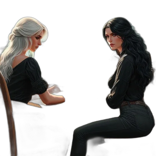 hair, concept art, fantasy art, 3d render, comic book art, fire, snow, underwater transparent PNG cut-out