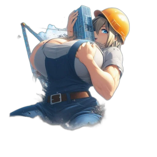 staff, weapon, robot, hat, anime, concept art, watercolor, fantasy art transparent PNG cut-out