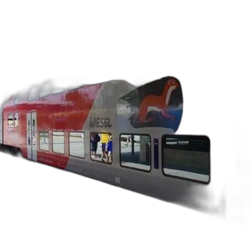 concept art, 3d render, photorealistic, modern, train, red, gray, color transparent PNG cut-out