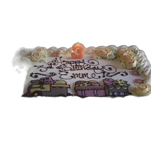 food, jewelry, birthday, cake, number, candle, lit, decorated transparent PNG cut-out