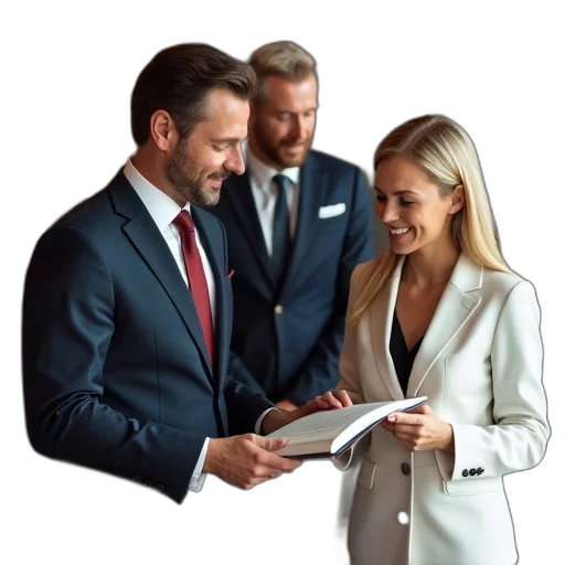 staff, jacket, face, group, people, including, man, suit transparent PNG cut-out