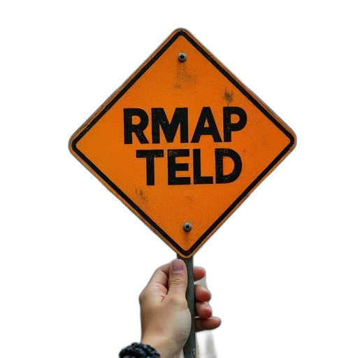 3d render, words, warning, signs transparent PNG cut-out