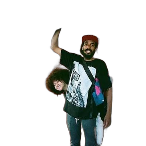 jacket, staff, hat, vaporwave, man, woman, pose, front transparent PNG cut-out