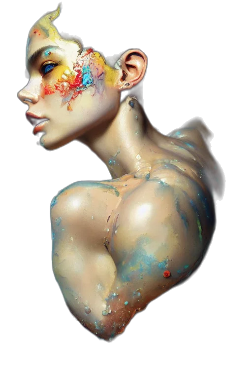 face, mask, jewelry, fantasy art transparent PNG cut-out