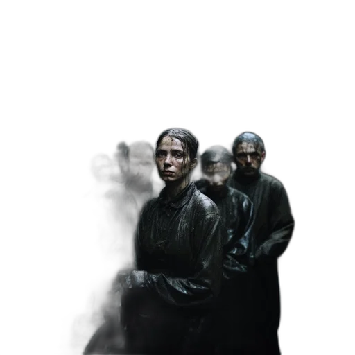 jacket, staff, weapon, mask, concept art, cyberpunk, 3d render, photorealistic transparent PNG cut-out