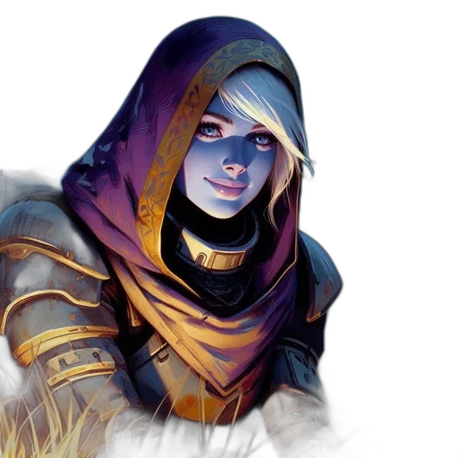 face, fantasy art, concept art, comic book art, photorealistic, blue, female, figure transparent PNG cut-out