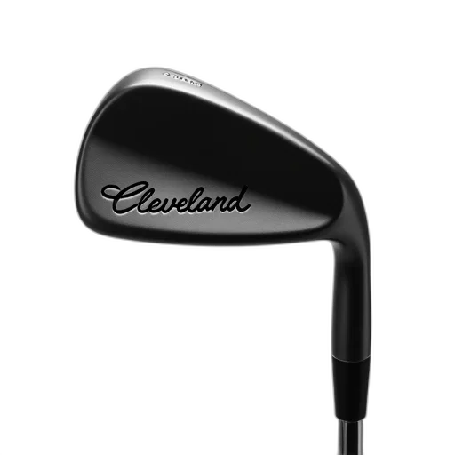 black, golf, club, word, cleveland, engraved, isolated, against transparent PNG cut-out