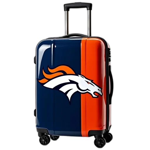 denver, broncos, inch, hardside, carry, luggage transparent PNG cut-out