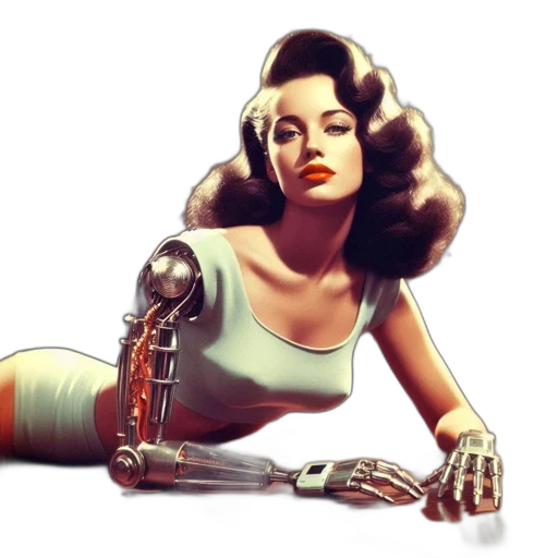 robot, jewelry, weapon, staff transparent PNG cut-out