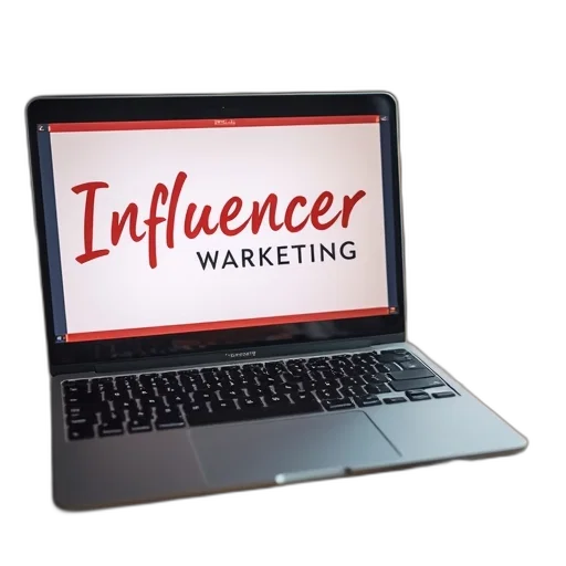 laptop, word, influencer, marketing transparent PNG cut-out