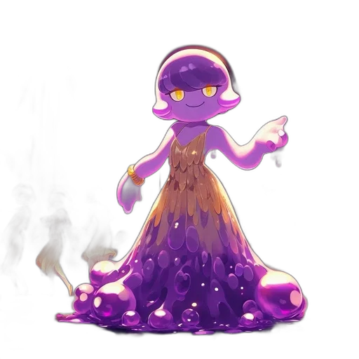 dress, creature, staff, concept art, pixel art, fantasy art, 3d render, underwater transparent PNG cut-out