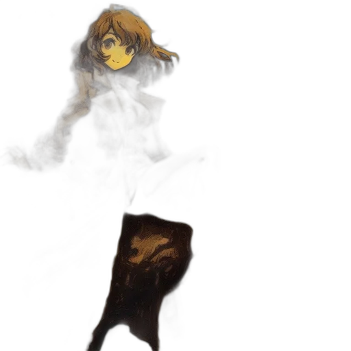 mask, dress, creature, staff, concept art, fantasy art, pixel art, anime transparent PNG cut-out