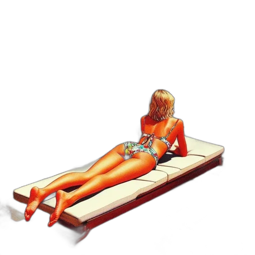 furniture, robot, 3d render, concept art, photorealistic, vaporwave, neon lights, beach transparent PNG cut-out
