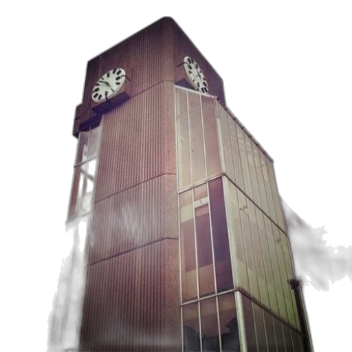 building, furniture, 3d render, photorealistic, concept art, tall, two, clocks transparent PNG cut-out