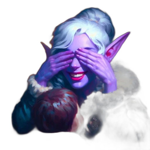 mask, face, creature, staff, concept art, fantasy art, pixel art, vaporwave transparent PNG cut-out