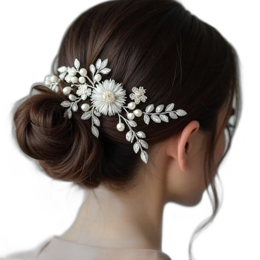 jewelry, crown, flower, staff, photorealistic, monochrome, close-up, image transparent PNG cut-out