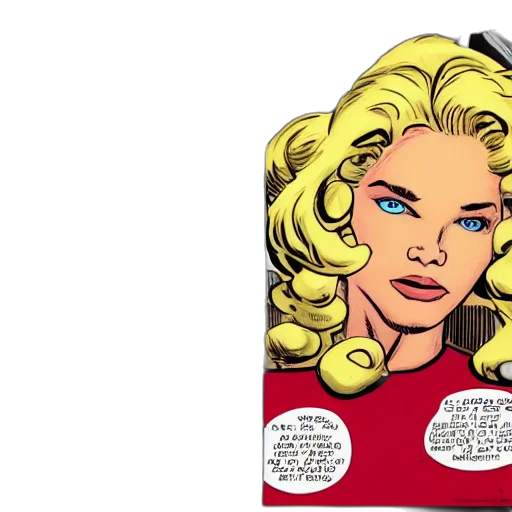 comic book art, detailed, graphic, novels, clayface, copying, blond, female transparent PNG cut-out