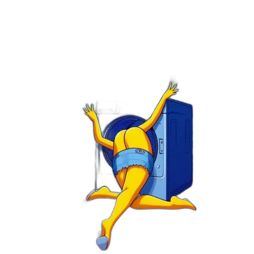 furniture, robot, dress, pixel art, concept art, 3d render, comic book art, blue transparent PNG cut-out