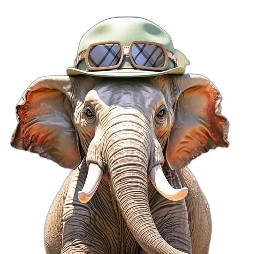 animal, mask, creature, hat, photorealistic, concept art, 3d render, fantasy art transparent PNG cut-out