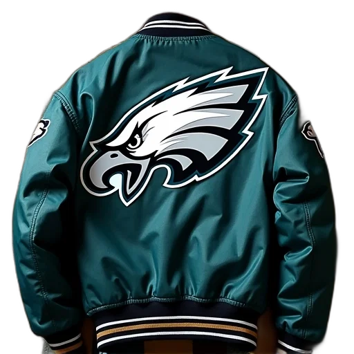 jacket, green, philadelphia, eagles transparent PNG cut-out
