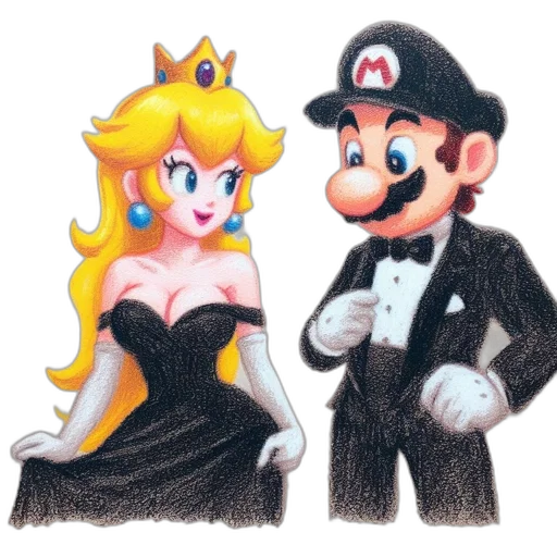 dress, crown, hat, pixel art, concept art, watercolor, 3d render, monochrome transparent PNG cut-out
