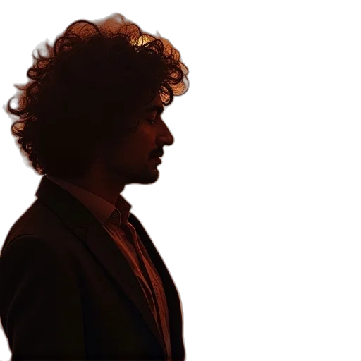 jacket, hair, staff, face transparent PNG cut-out