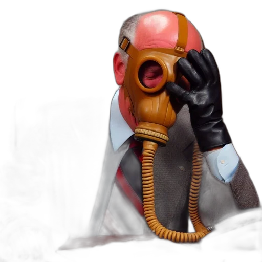 mask, robot, jacket, creature, concept art, cyberpunk, watercolor, 3d render transparent PNG cut-out