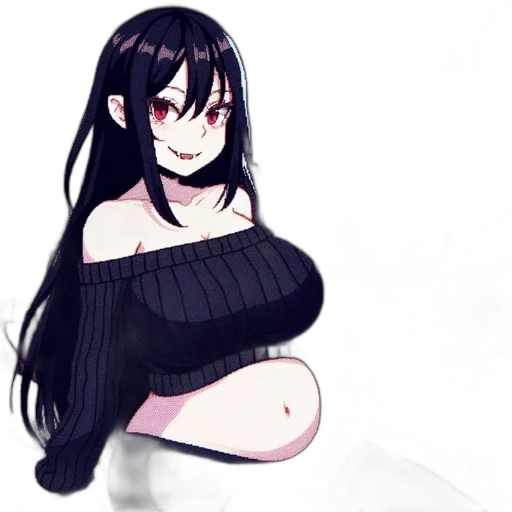 dress, creature, pixel art, concept art, watercolor, anime, monochrome, dark transparent PNG cut-out